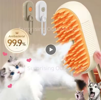 CEPILLO MULTIFUNCIONAL VAPOROSO, AUTOLIMPIANTE DE CABELLO PARA MASCOTAS