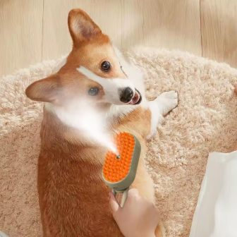 CEPILLO MULTIFUNCIONAL VAPOROSO, AUTOLIMPIANTE DE CABELLO PARA MASCOTAS