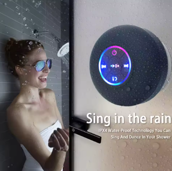 ALTAVOZ BLUETOOTH LED IDEAL PARA DUCHA, RESISTENTE AL AGUA  ALTA TECNOLOGIA